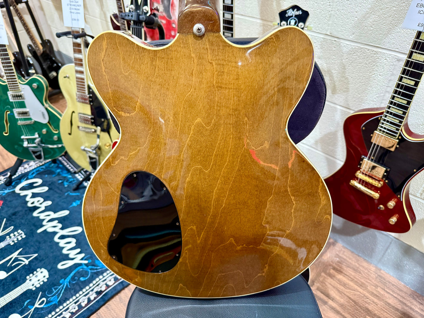 🌟 VINTAGE 1980🌟 Hofner T4ST Hollow-Body Electric Guitar~ West Germany~ Walnut!