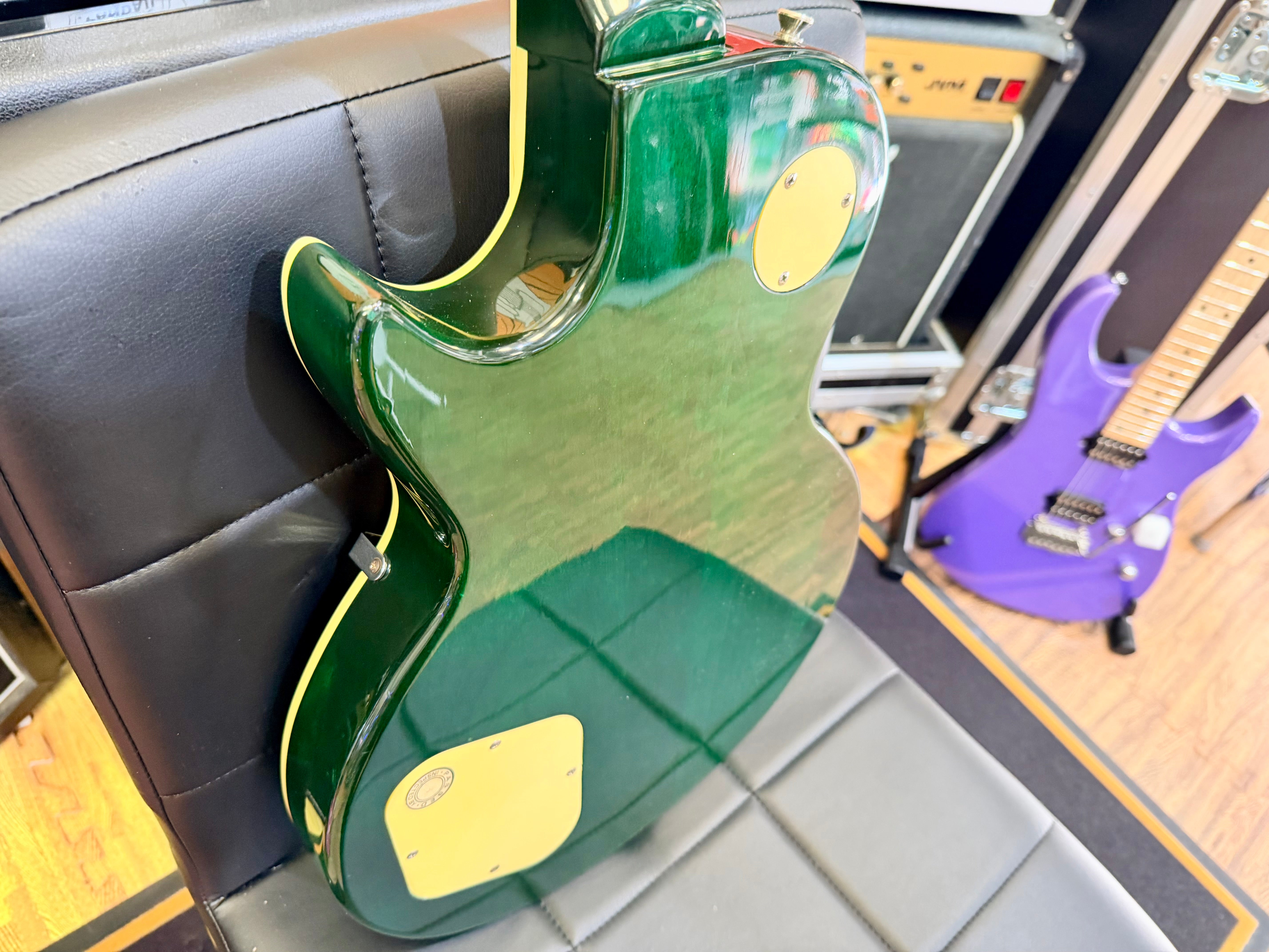 🔥1998🔥 Korean Epiphone Les Paul Standard~ Limited Edition Translucent Green!