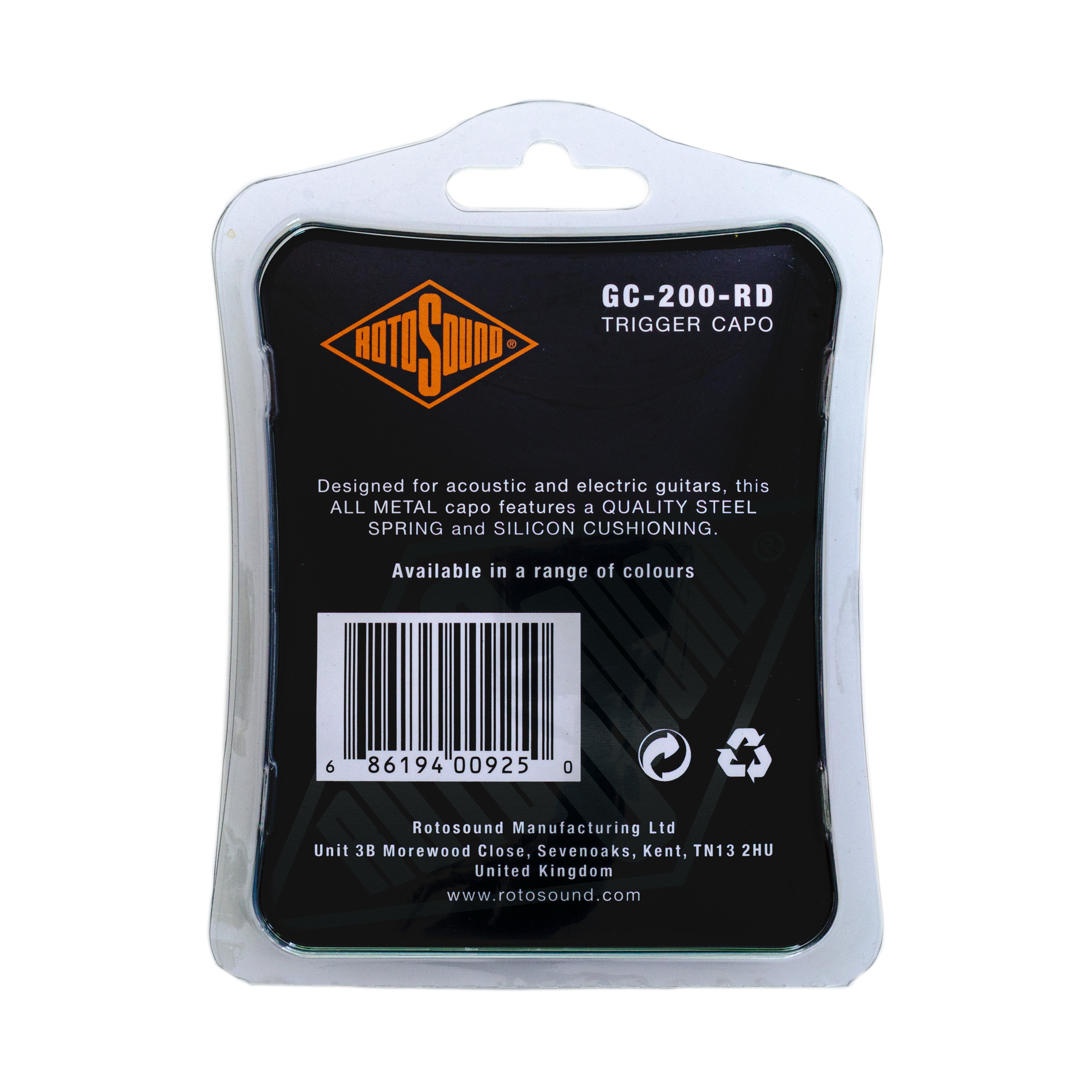 Rotosound Trigger Capo for Electric and Acoustic Guitar