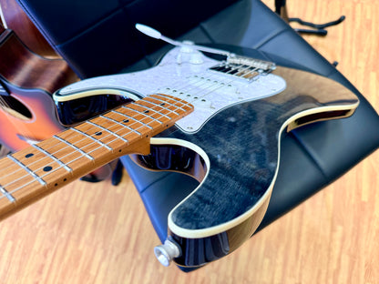 ⚡️NEW⚡️ JET JS-450 Transparent Black Electric Guitar~ HSS Flame Top Strat~ 2026!