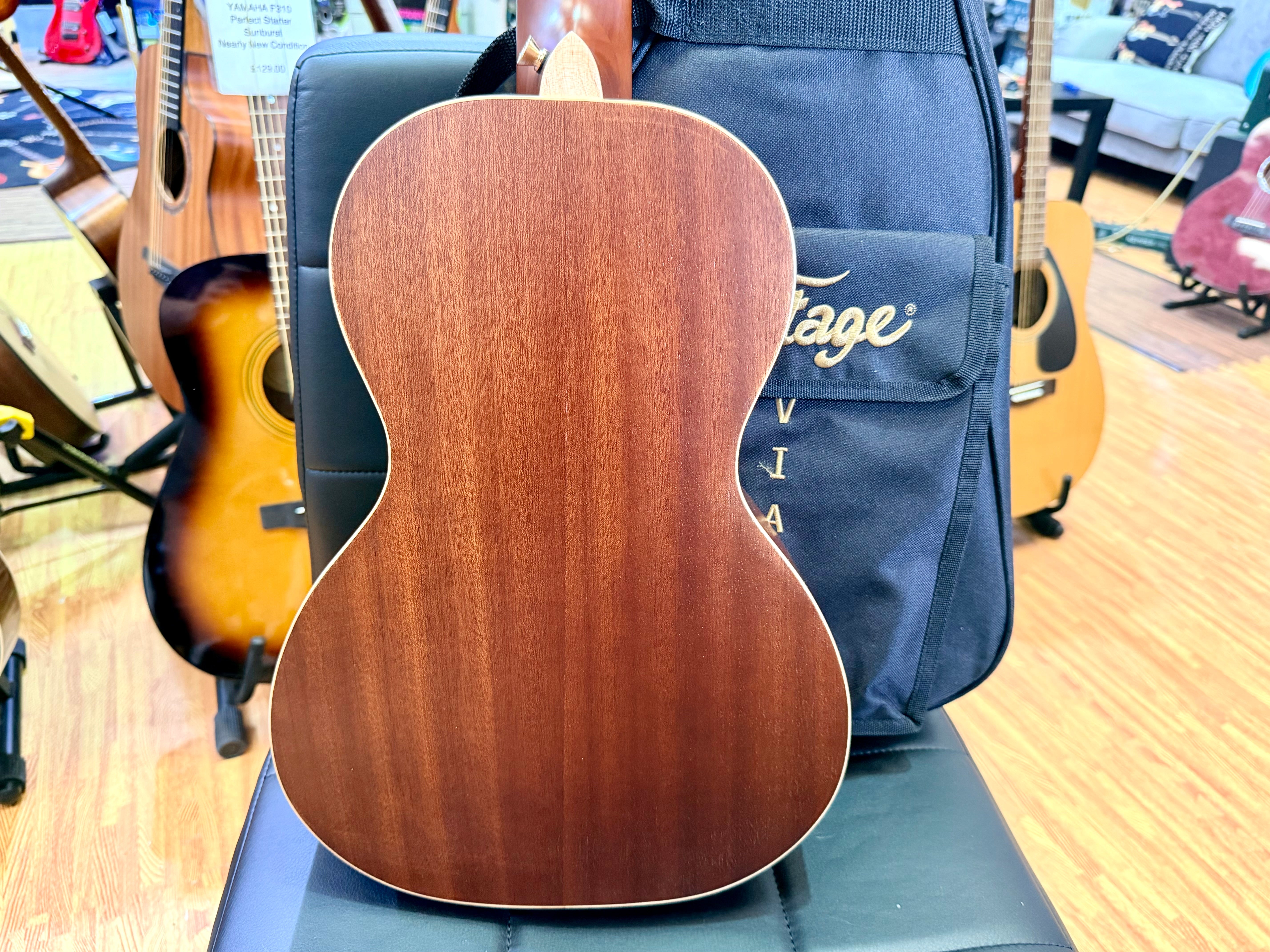 ✨NEW✨ Vintage Paul Brett Viator Electro Acoustic 12 String Travel Guitar + Bag