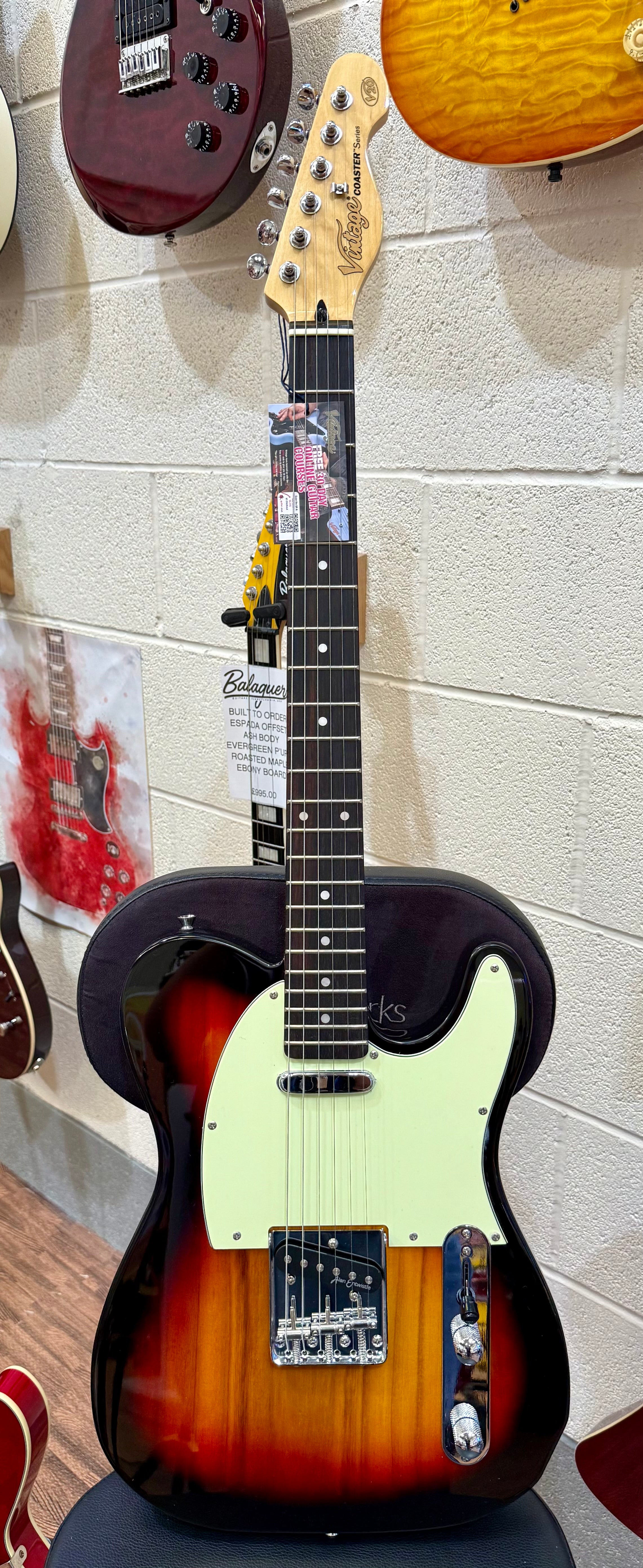 🌟BRAND NEW🌟 Vintage V20 Coaster Series Telecaster Guitar~ 3 Tone Sunburst!