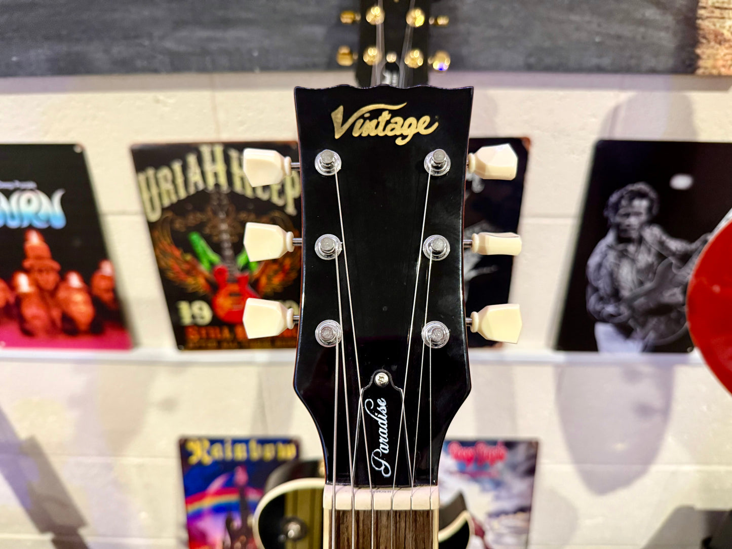 🌟MINT🌟 Vintage V100AFD Flamed Amber Paradise Electric Guitar~ Slash Les Paul!