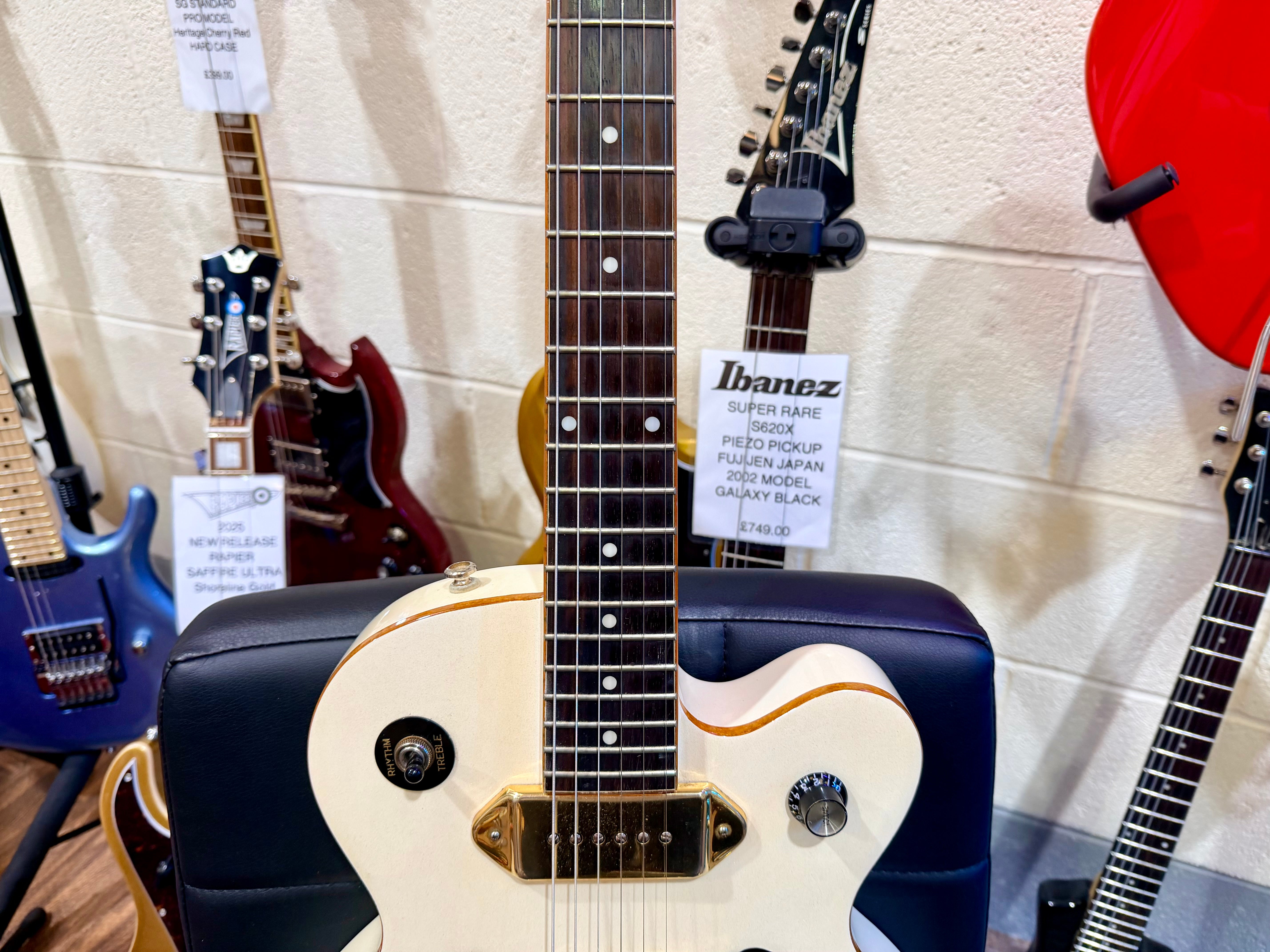 🌟2015🌟 Epiphone Wildkat Royale~ Custom Shop Ltd Ed~ Pearl White~ Semi-Hollow!
