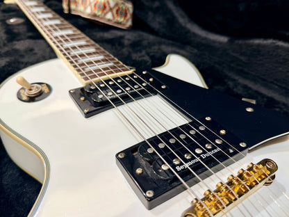 🌟2001 KOREA🌟 Epiphone Les Paul Custom~ Alpine White~ Seymour Duncan + Case!