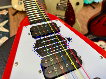 🔥DR WHO🔥 Custom Flying V Left Handed Guitar~ Doctor Who Tardis Lights~ Lefty!