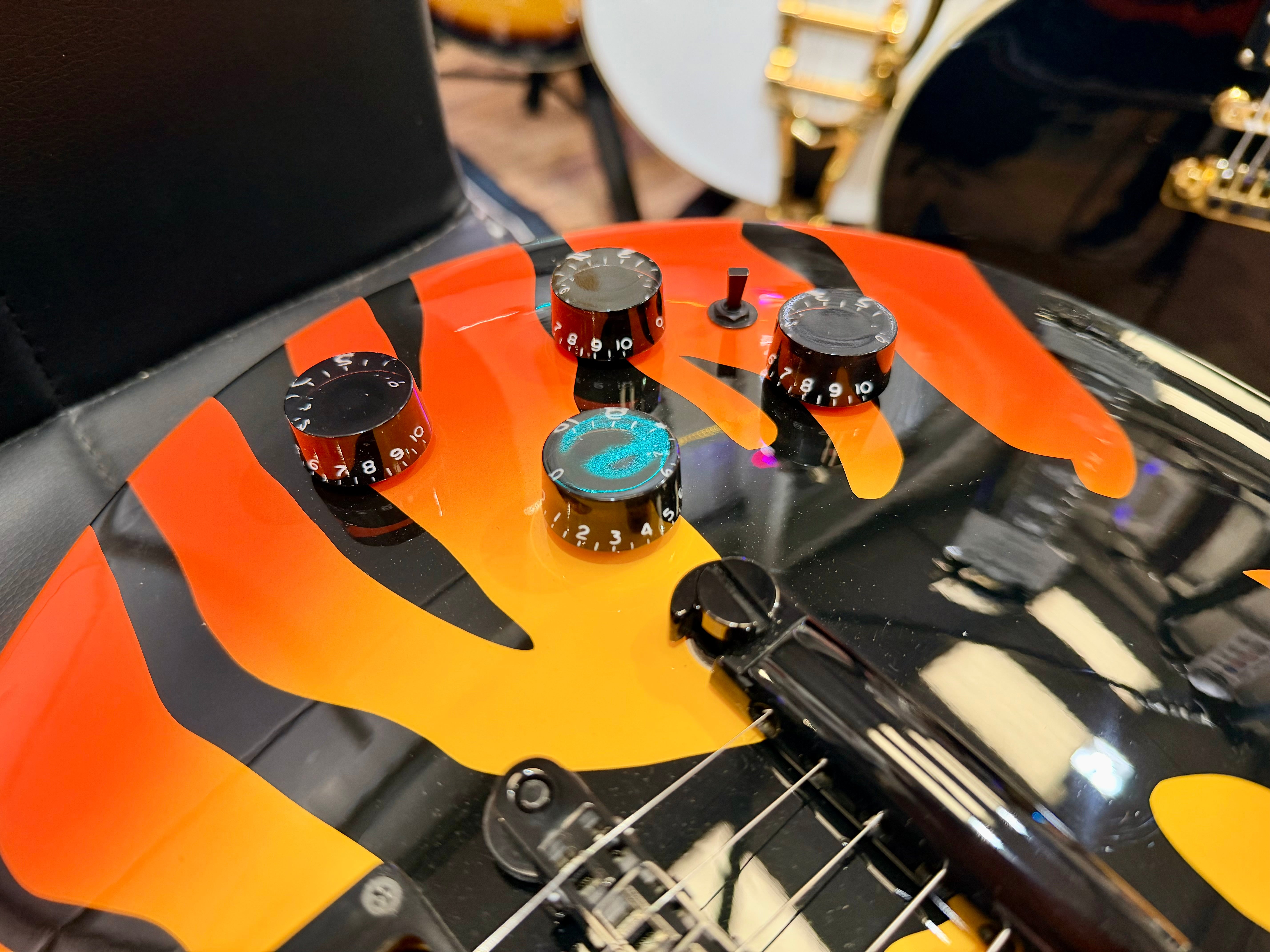 🐯 Edwards ESP E-SR-Kellogg Orange Tiger~ Sukeroku Ken Yokoyama~Made In Japan 🐯