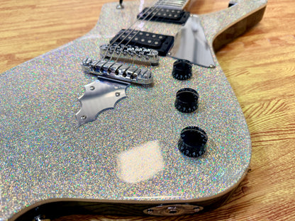 ⚡️2023⚡️ Ibanez PS60 Paul Stanley Signature~ Metallic Silver Sparkle Guitar!