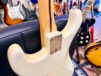 🌟2013🌟 Fender Squier Deluxe Stratocaster~ Olympic White Pearl~ Indonesia Made!