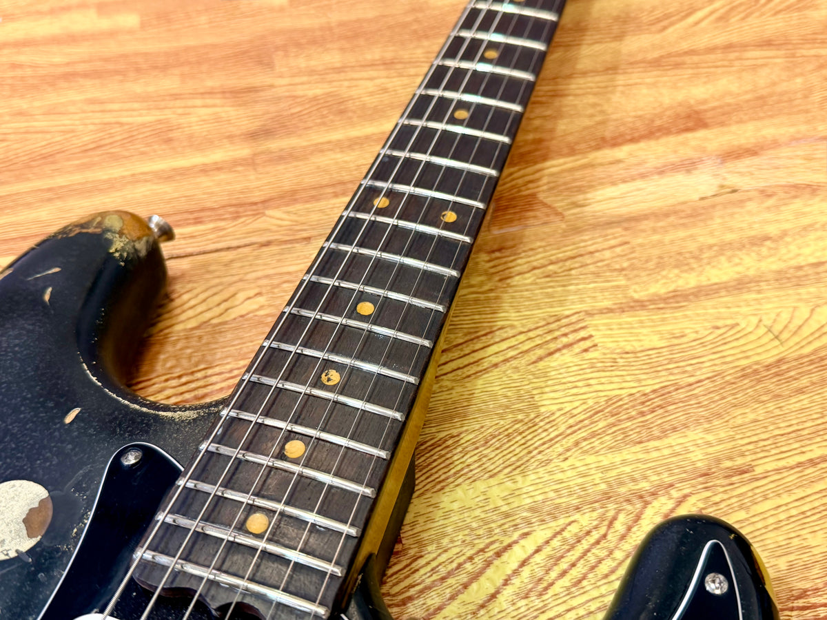 🔥Handmade In UK🔥 Stolen Valour Heavy Relic ST Polka Dot Guitar~ Buddy Guy Style!