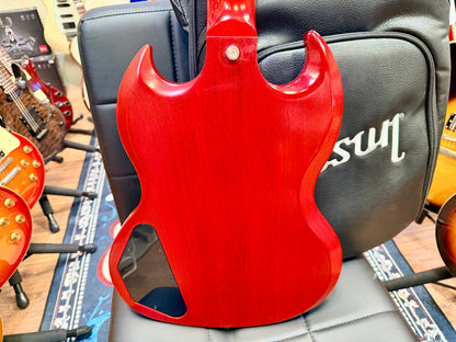 🍒2022🍒 Gibson SG Tribute~ Worn Satin Cherry USA + Deluxe Gig Bag~ Cherished!