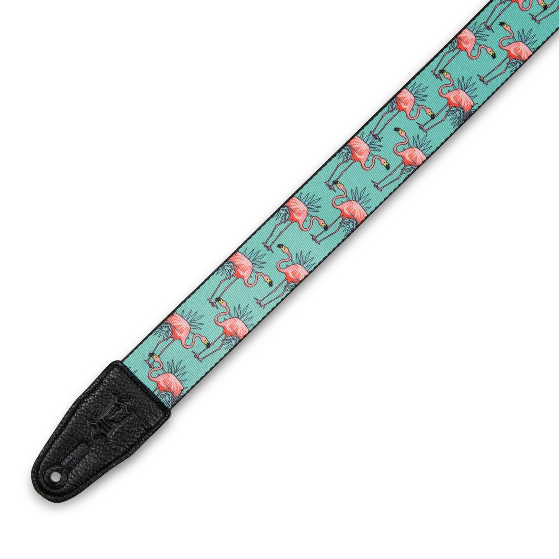 Levy’s Prints 2” Polyester Guitar Strap- Flamingo