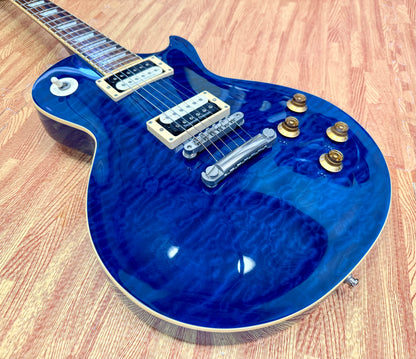 ✨2008✨ Edwards E-LP Limited Model Les Paul~ Blue Aqua Quilt~ Made in Japan 🇯🇵