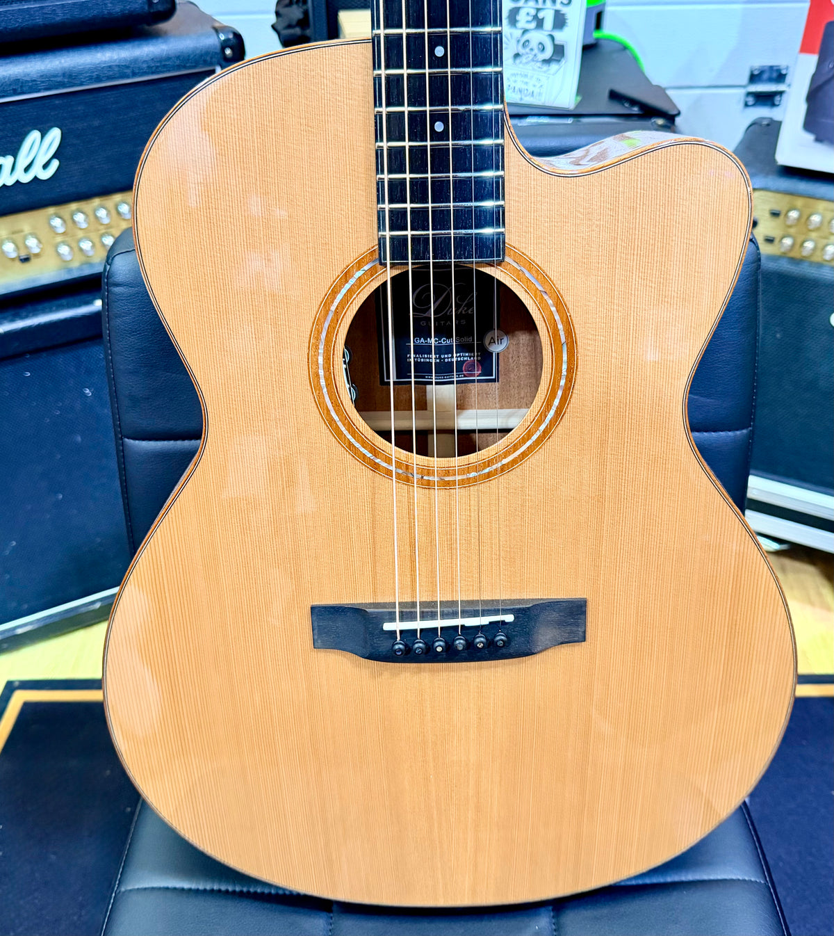 ✨NEW✨ Duke GA-MC-Cut-Solid-Air~ All Solid Electro Acoustic Guitar~ Ebony + Cedar