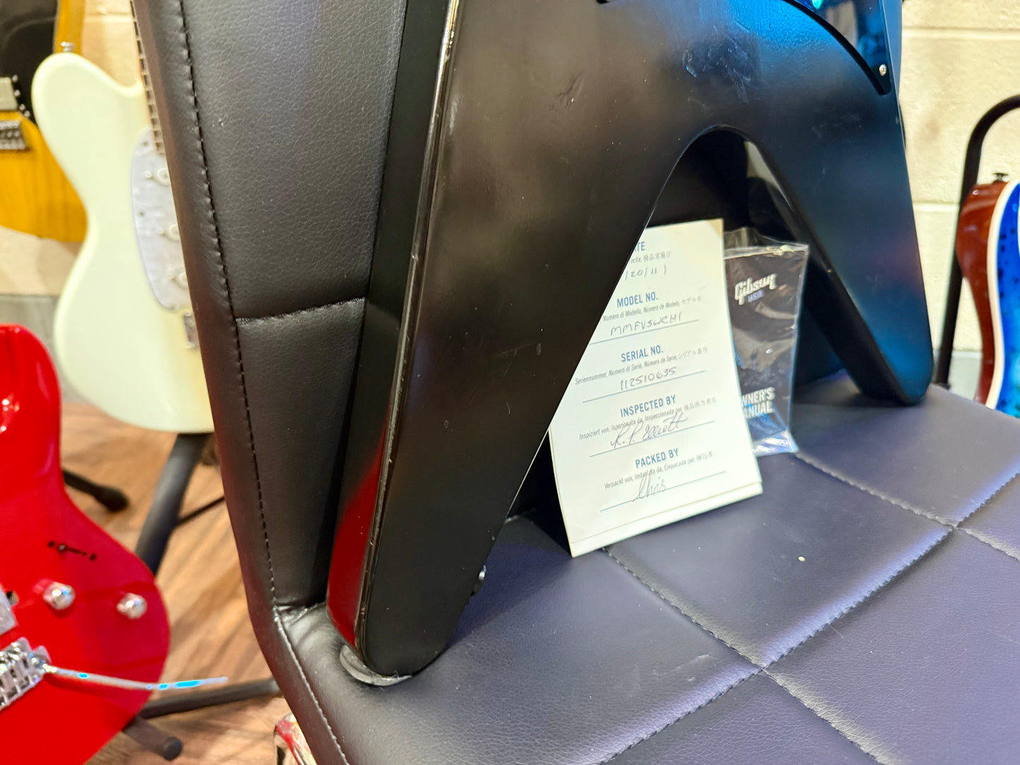 🔥2011 USA🔥 Gibson Melody maker Flying V~ Matte Black Satin~ Gig Bag & Docs!