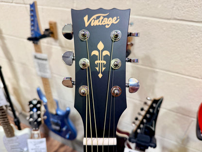 ☀️NEW☀️ Vintage VEC300SB Folk Cutaway Electro-Acoustic Guitar~ Sunburst!