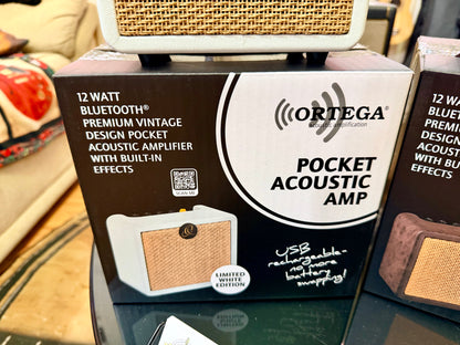 🔥NEW🔥 Ortega PTWO 12w Pocket Acoustic Guitar Amplifier~USB-C/Bluetooth/Effects