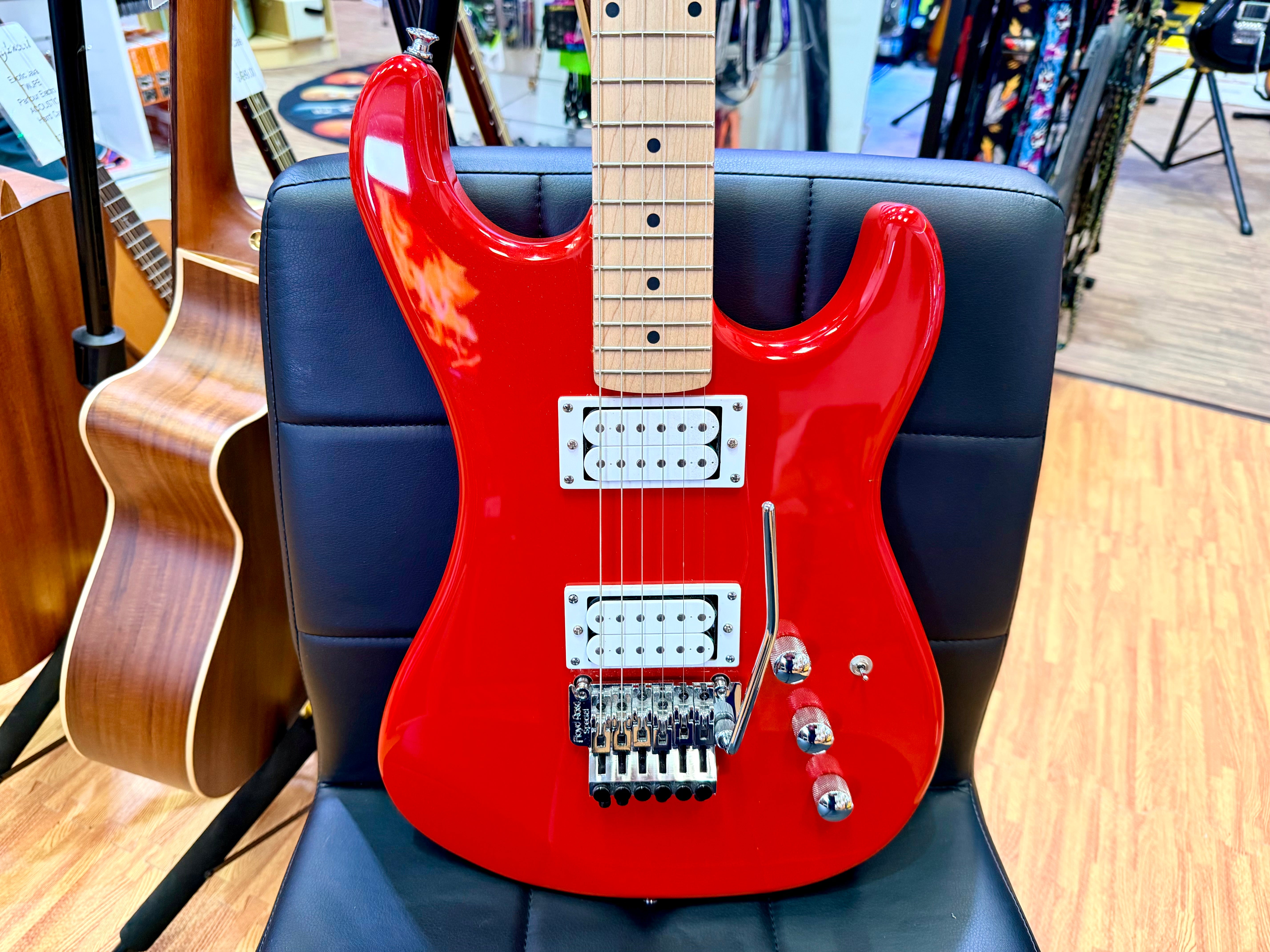 🔥2021🔥 Kramer Pacer Classic FR Special~ Scarlet Red Metallic~ Floyd Rose HH!