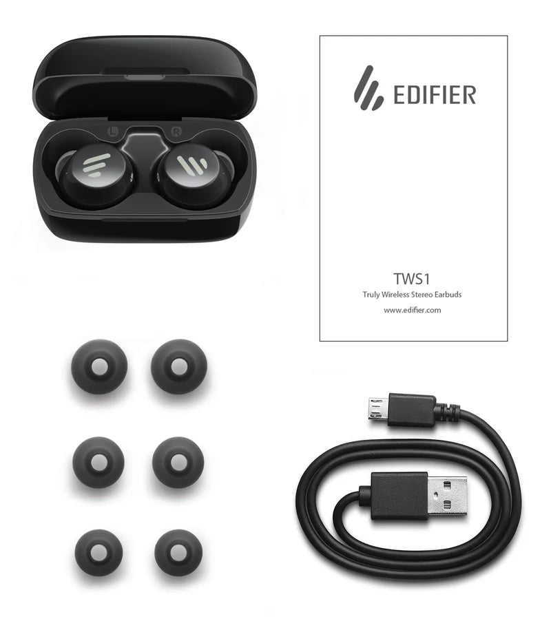 Edifier TWS1 True Wireless (TWS) Bluetooth 5.0 Earbuds With Touch Control - Black