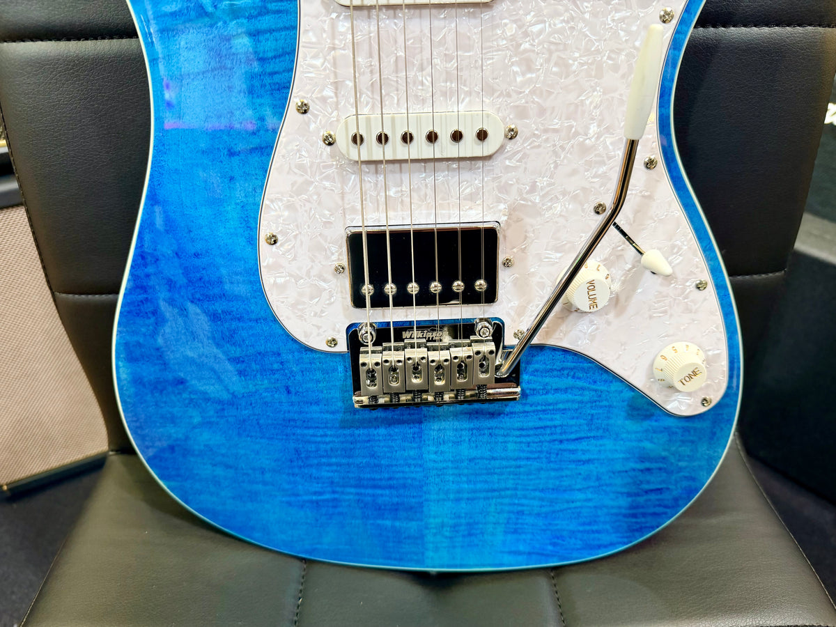 ⚡️NEW⚡️ JET JS-450 Flamed Ocean Blue Electric Guitar~ HSS Flame Top Strat~ 2026!