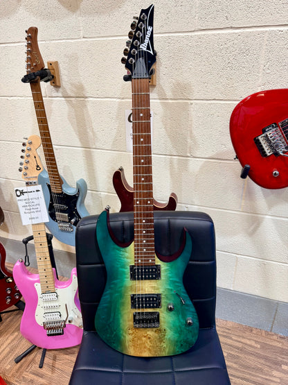 🔥2022🔥 Ibanez RG421PB Caribbean Shoreline Flat~ Wizard III Neck~ Poplar Burl!