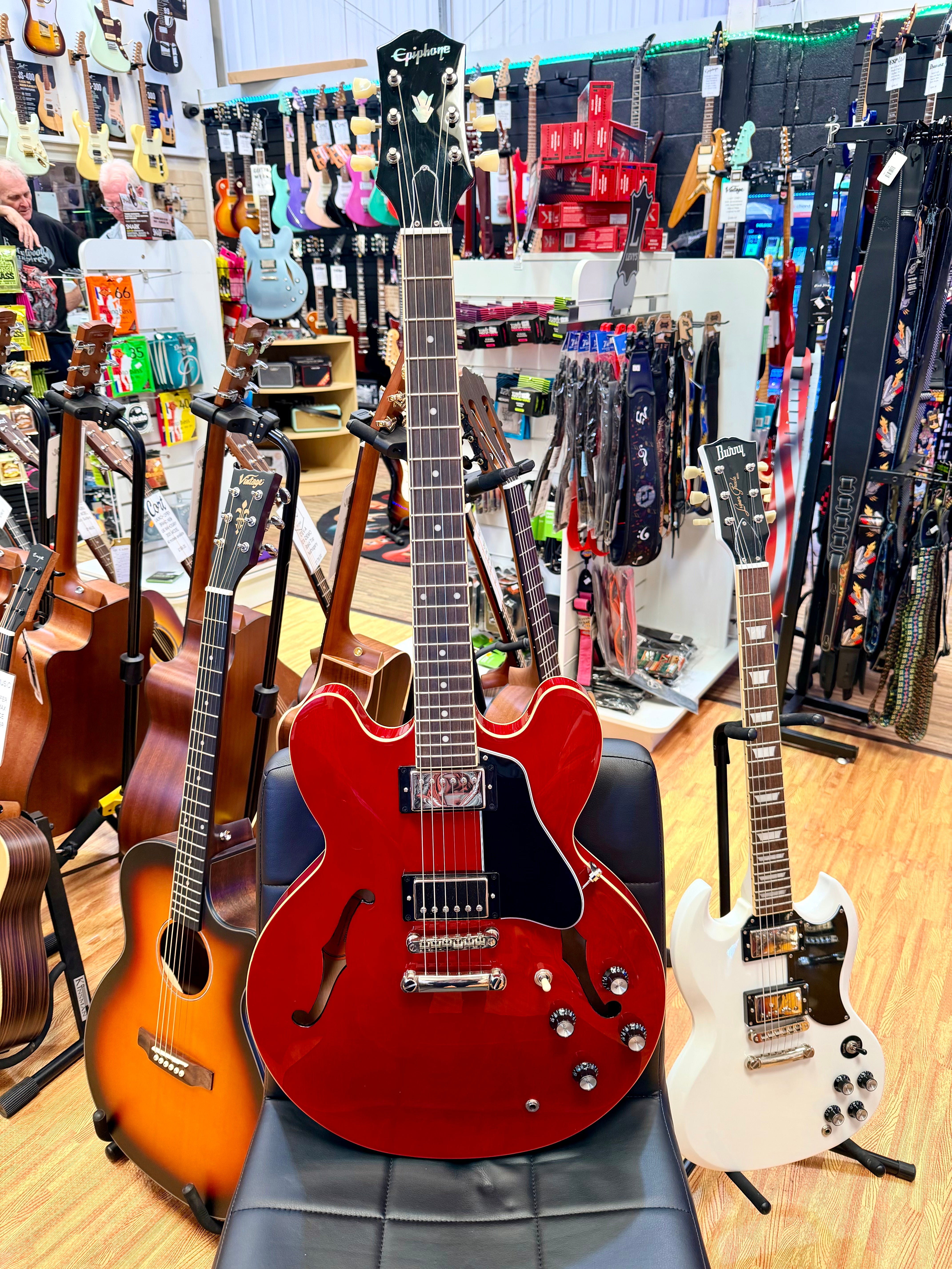 ✨2025✨ Epiphone Inspired by Gibson ES-335 Cherry~ Semi Hollow Electric Guitar!