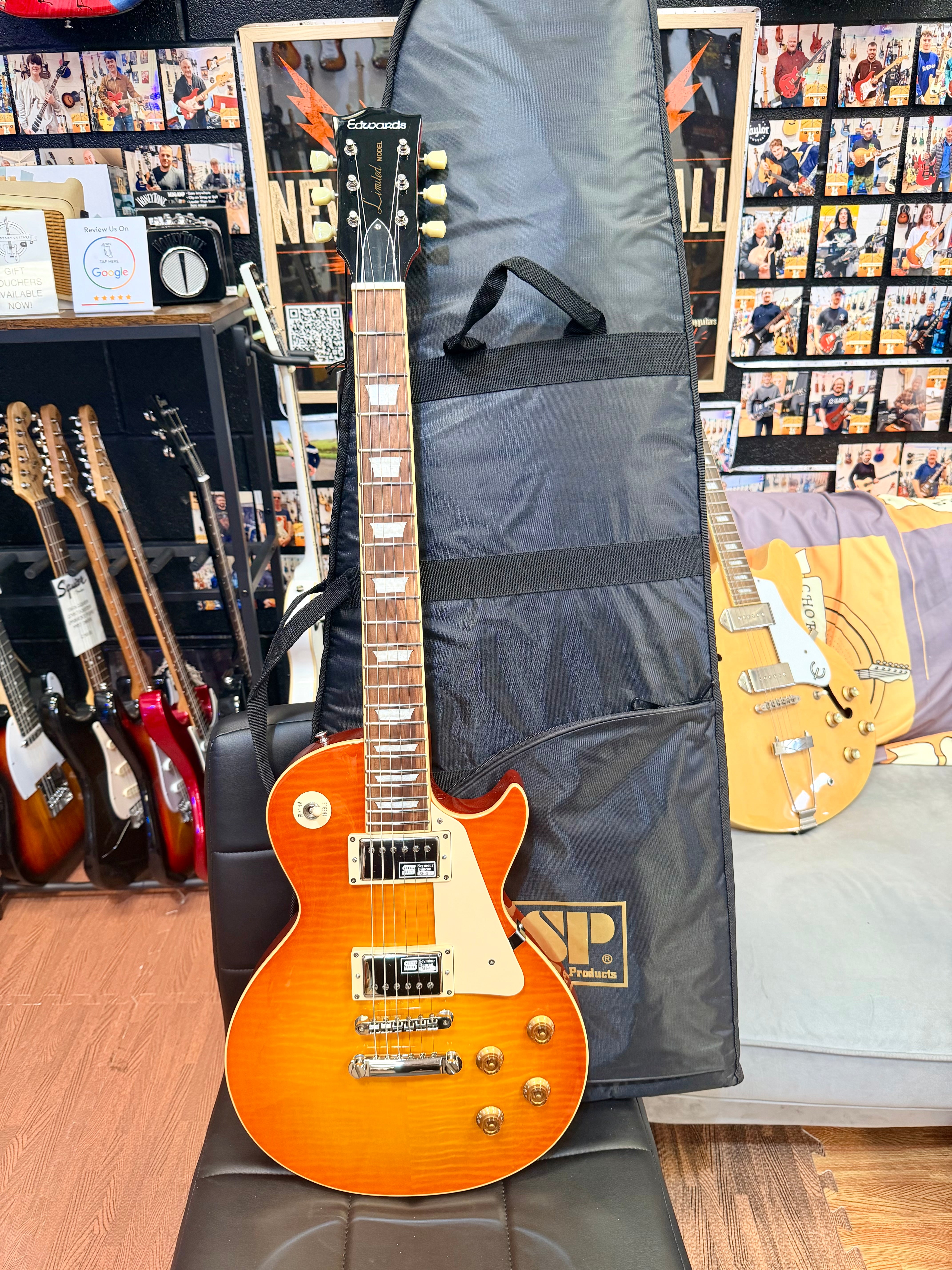 🇯🇵JAPAN🇯🇵 Edwards E-LP-125SD Honey Burst MIJ 2020~ Les Paul~ Seymour Duncan!
