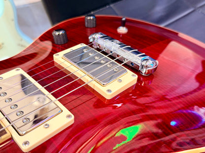 🔥UPGRADED🔥 Harley Benton CST-24 Deluxe~ Black Cherry Flame~ Bare Knuckle P’ups