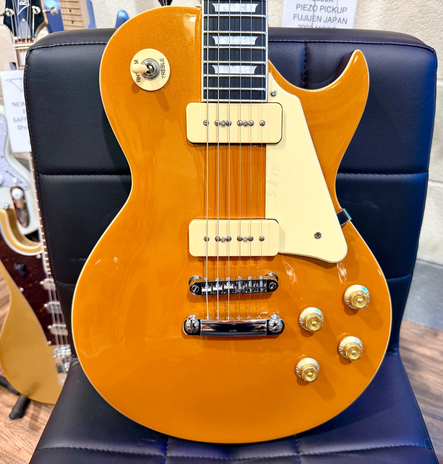 🌟MINT🌟 Harley Benton SC-450 P90 GT Classic Series~ ‘Les Paul Gold Top’ Guitar!
