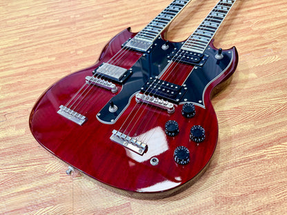 ⚡️RARE⚡️ Epiphone G-1275 Double Neck Cherry~ 2014 Limited Edition 6/12 String!