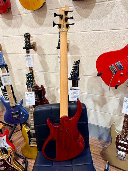 🔥 5 STRING 🔥 Epiphone Toby By Tobias Deluxe V Electric Bass Guitar~ Gloss Red!