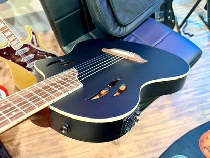 🔥NEW🔥 Ortega TourPlayer Electro-Acoustic Classical Guitar~ Nylon Thin~ Black!