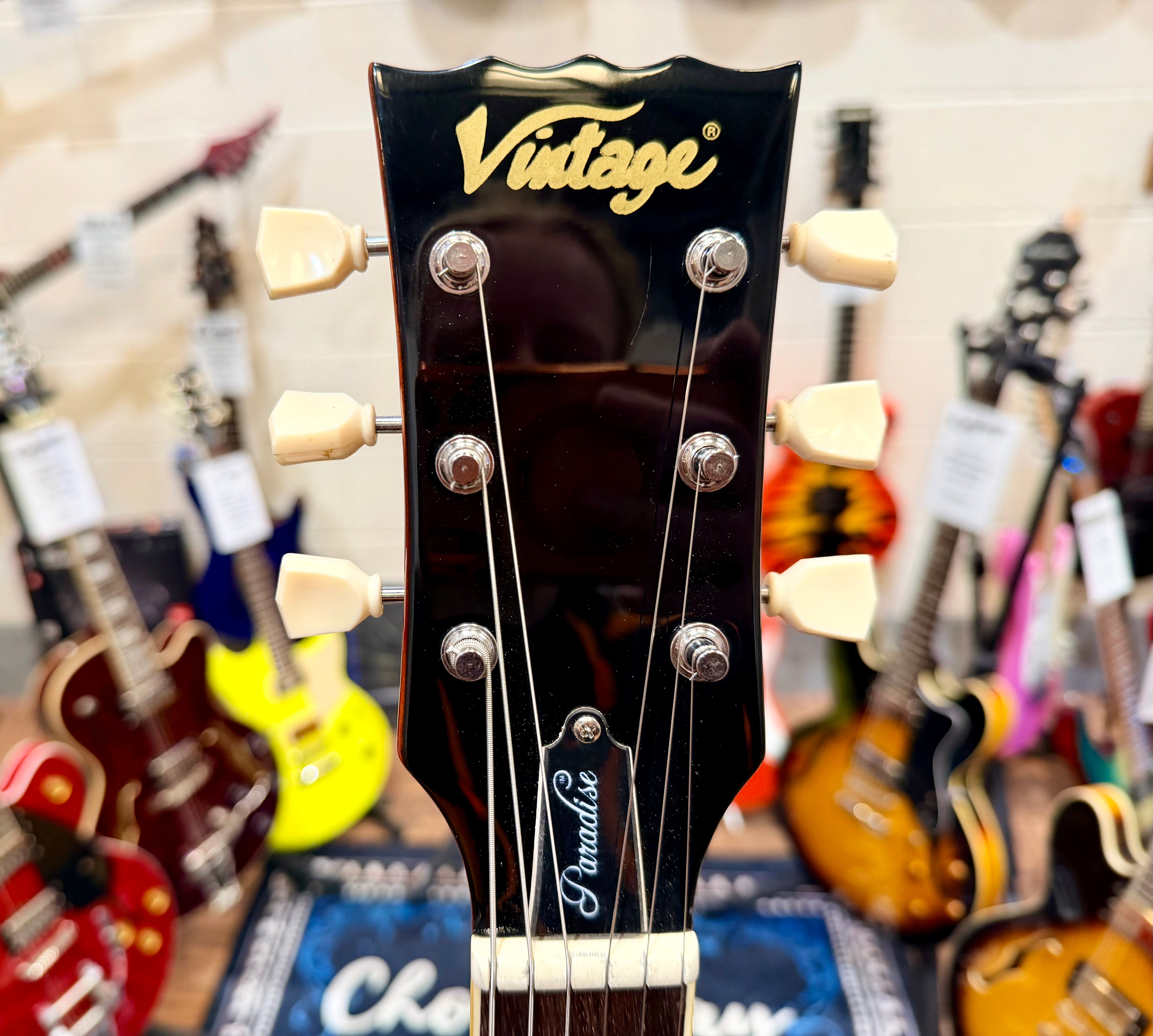 🔥B-STOCK🔥 NEW Vintage V100AFD Flamed Amber Paradise Electric Guitar~ Les Paul!