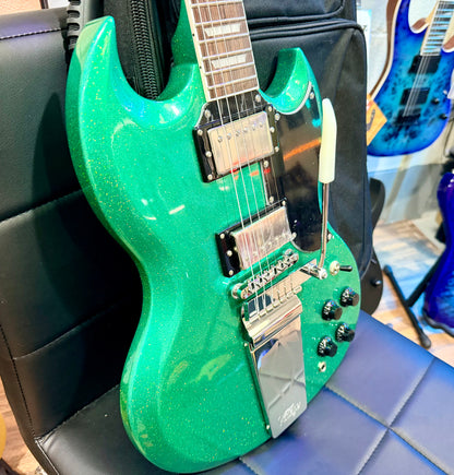 🔥2025 LTD🔥 Vintage VS6 30th Anniversary Model~ Green Metalflake~ Vibrola + Bag