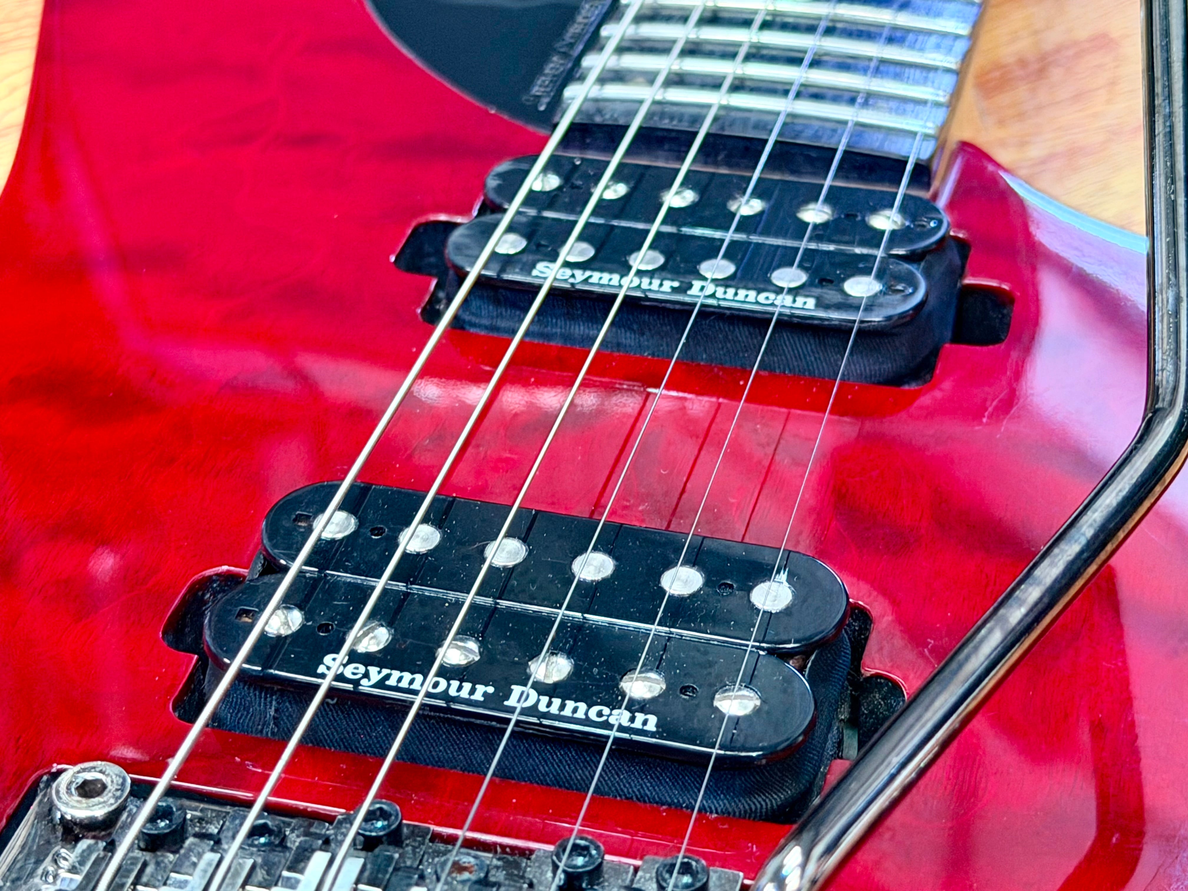 🔥RARE🔥 Washburn Parallaxe PXS10FRQTR Floyd Rose~ Seymour Duncan~ 2014~ Red