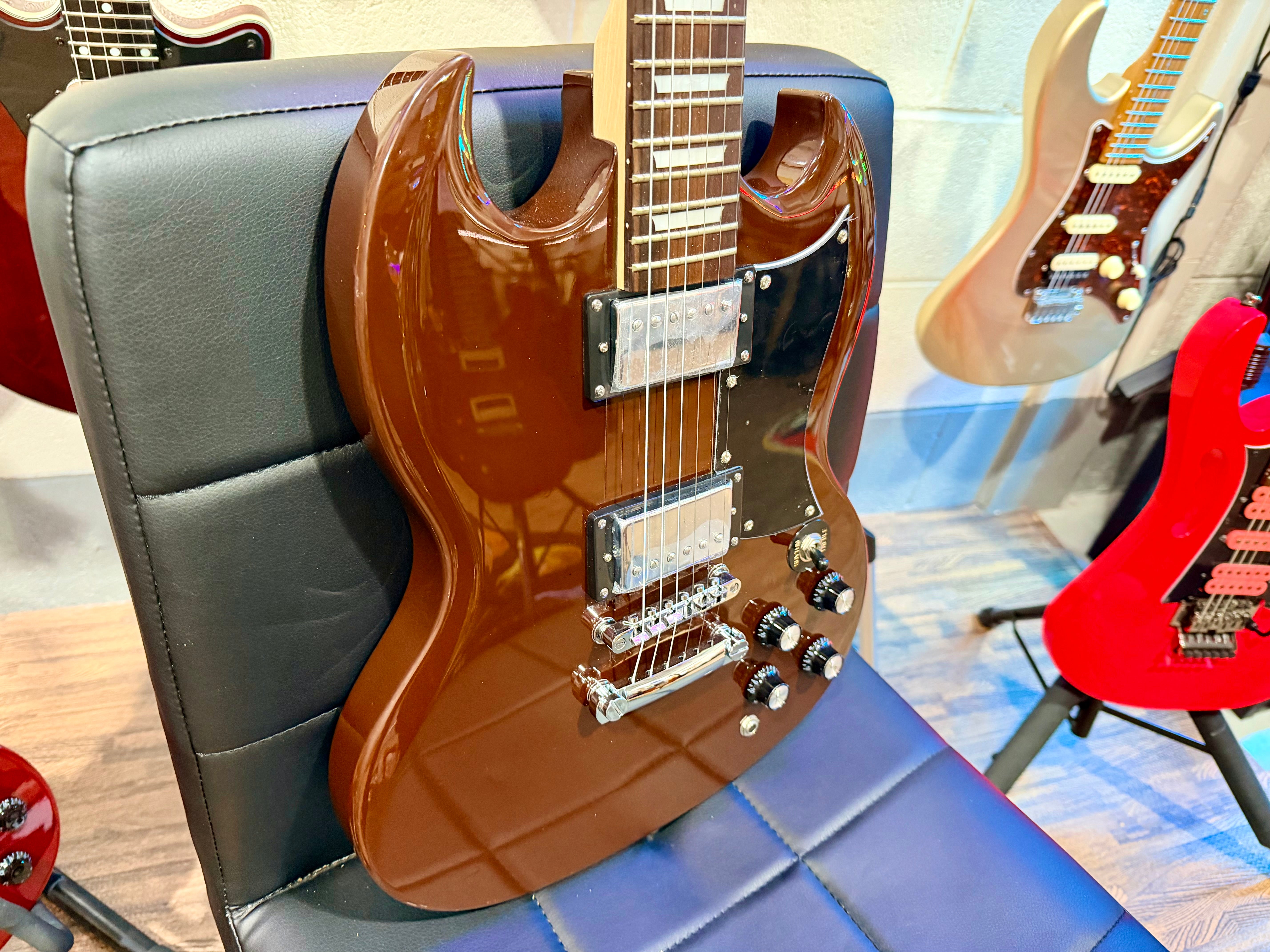 🎄XMAS DEAL🎄 Fazley Vintage Series SG Electric Guitar FSG418DR + Amplifier~NEW