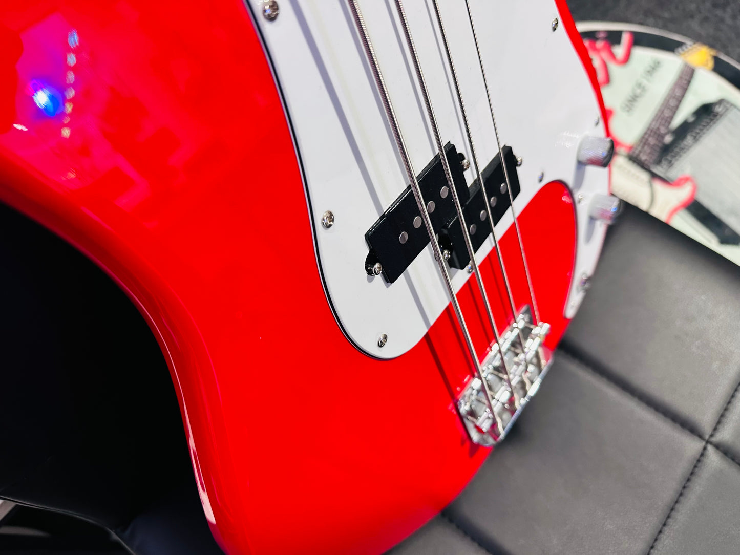 🎸NEW🎸 Johnny Brook P Bass Guitar~ Electric Precision Style~ Gloss Red!