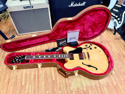 ✨MINT✨ Gibson ES-335 Figured Antique Natural~ Ex-Demo Semi-Hollow + Hard Case!