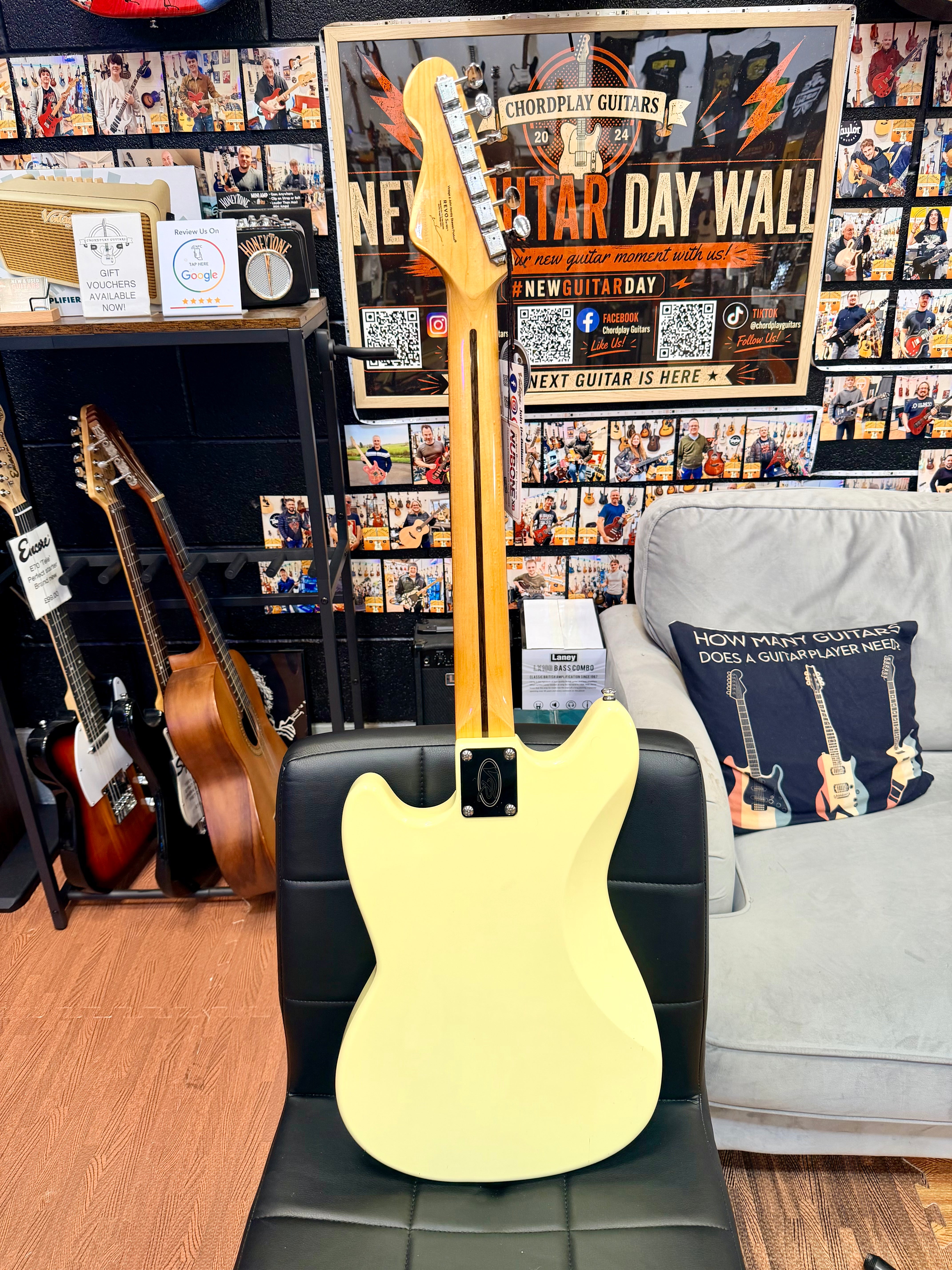 🔥NEW🔥 Vintage REVO Series 'Colt' SS Twin Electric Guitar ~ Vintage White!