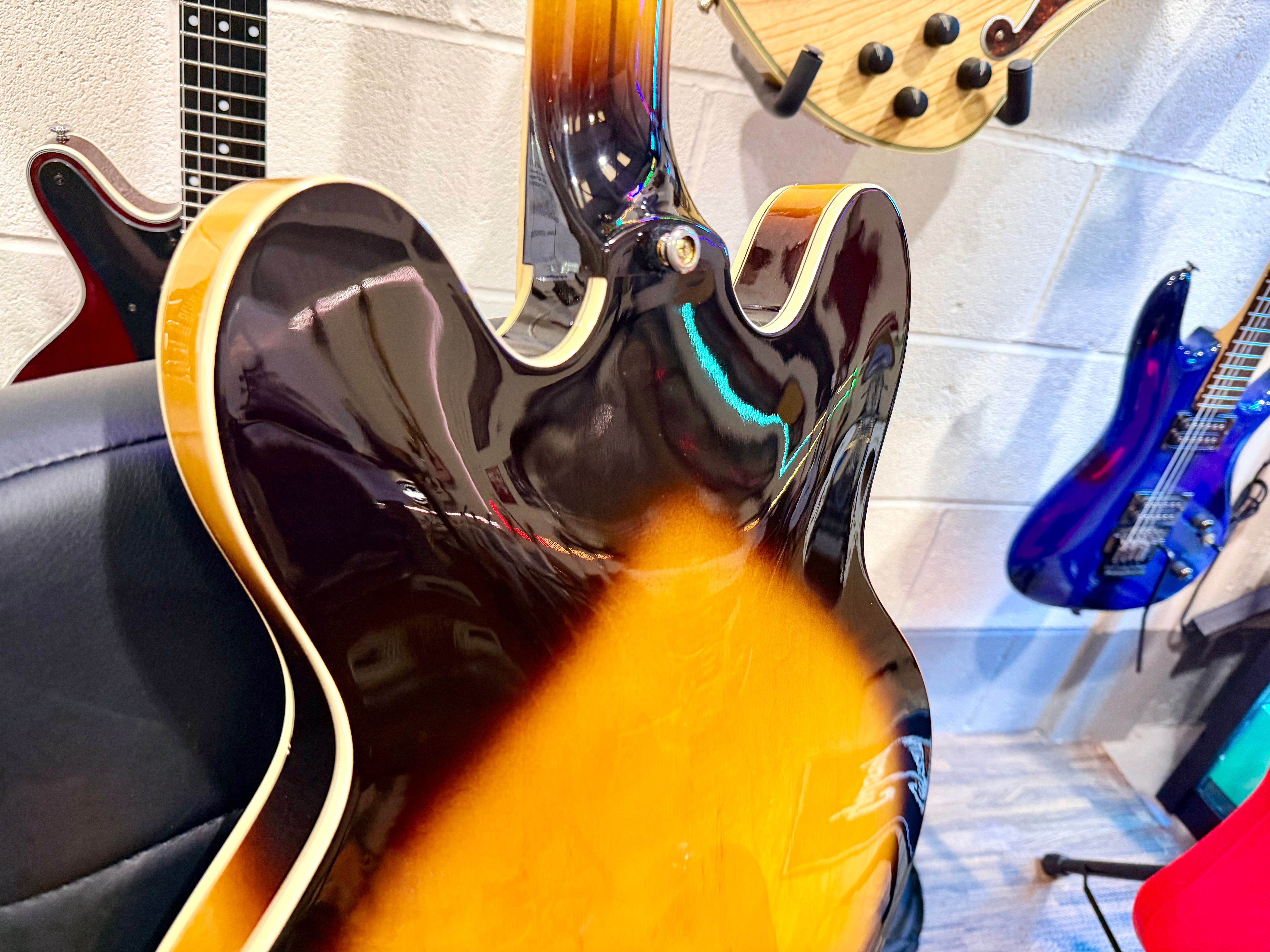 ☀️2008☀️ Epiphone Sheraton ii VS~ Vintage Sunburst~ Hollow-body~ Hard Case!