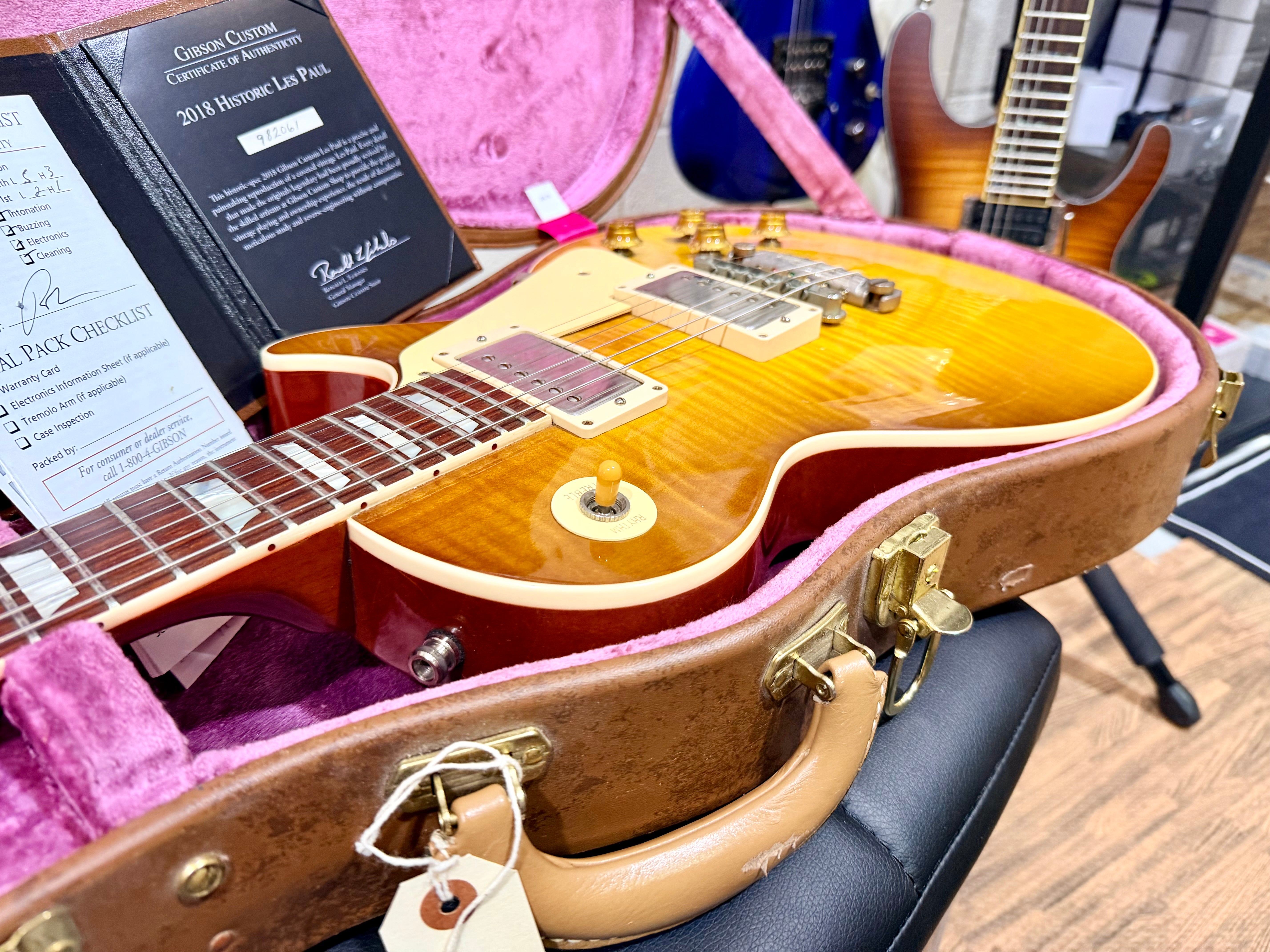 🔥2018🔥 Gibson 1959 Les Paul Custom Shop R9 VOS~ Historic Reissue~ Honey Burst!