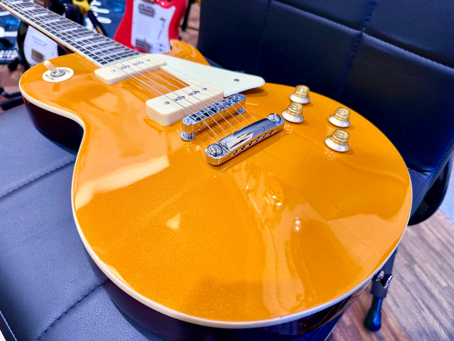 🌟MINT🌟 Harley Benton SC-450 P90 GT Classic Series~ ‘Les Paul Gold Top’ Guitar!