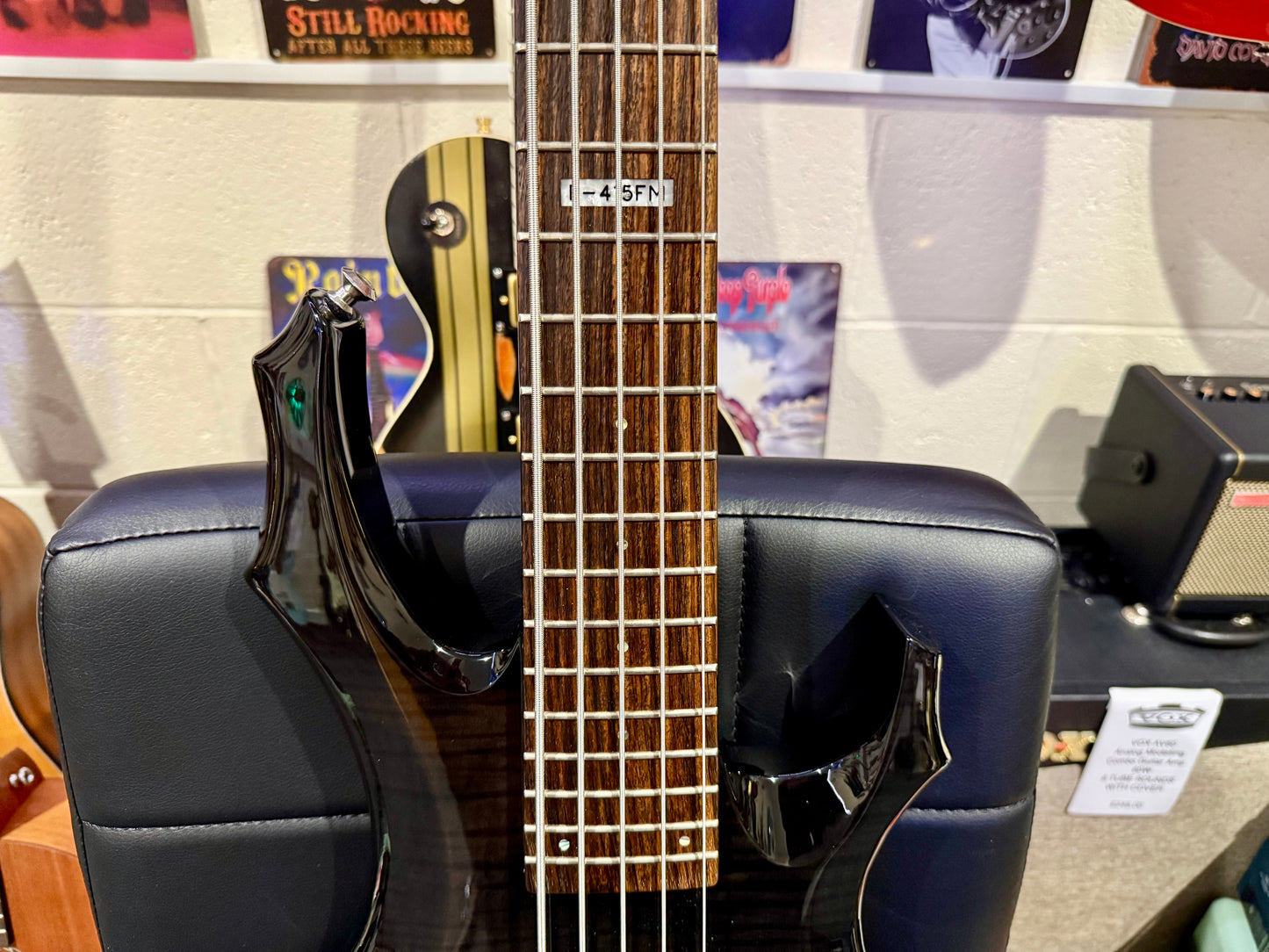 🔥5 STRING BASS🔥 ESP Ltd F-415FM~ See Thru Black~ EMG Pickups~ Electric Bass!