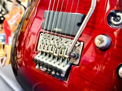 🔥7-STRING🔥 Schecter Demon-7 FR In Crimson Red Burst~ Floyd Rose~ Active~ 2017!