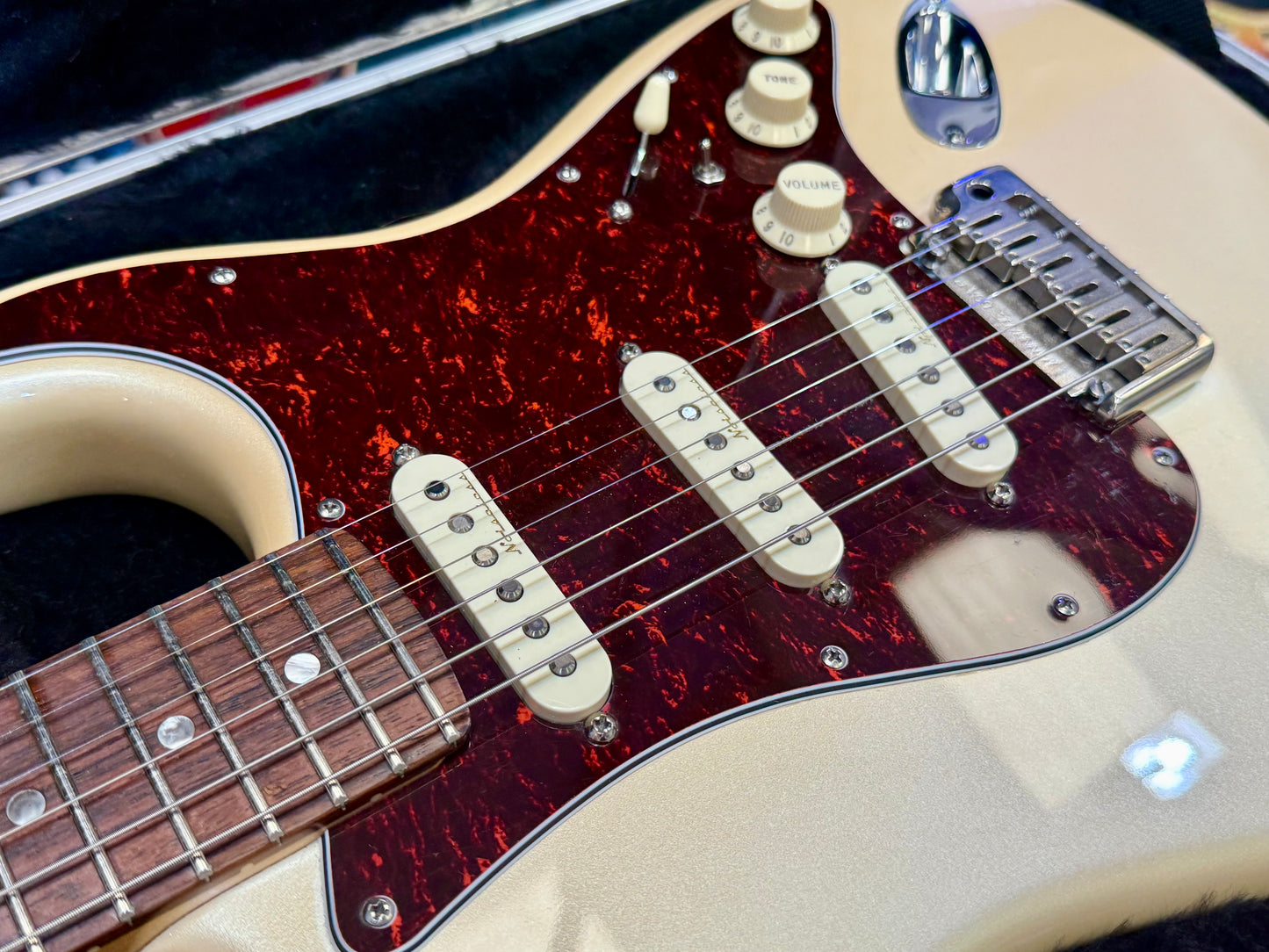 🌟2010🌟 Fender American Deluxe Stratocaster~ Olympic Pearl~ Noiseless~ Gilmour!