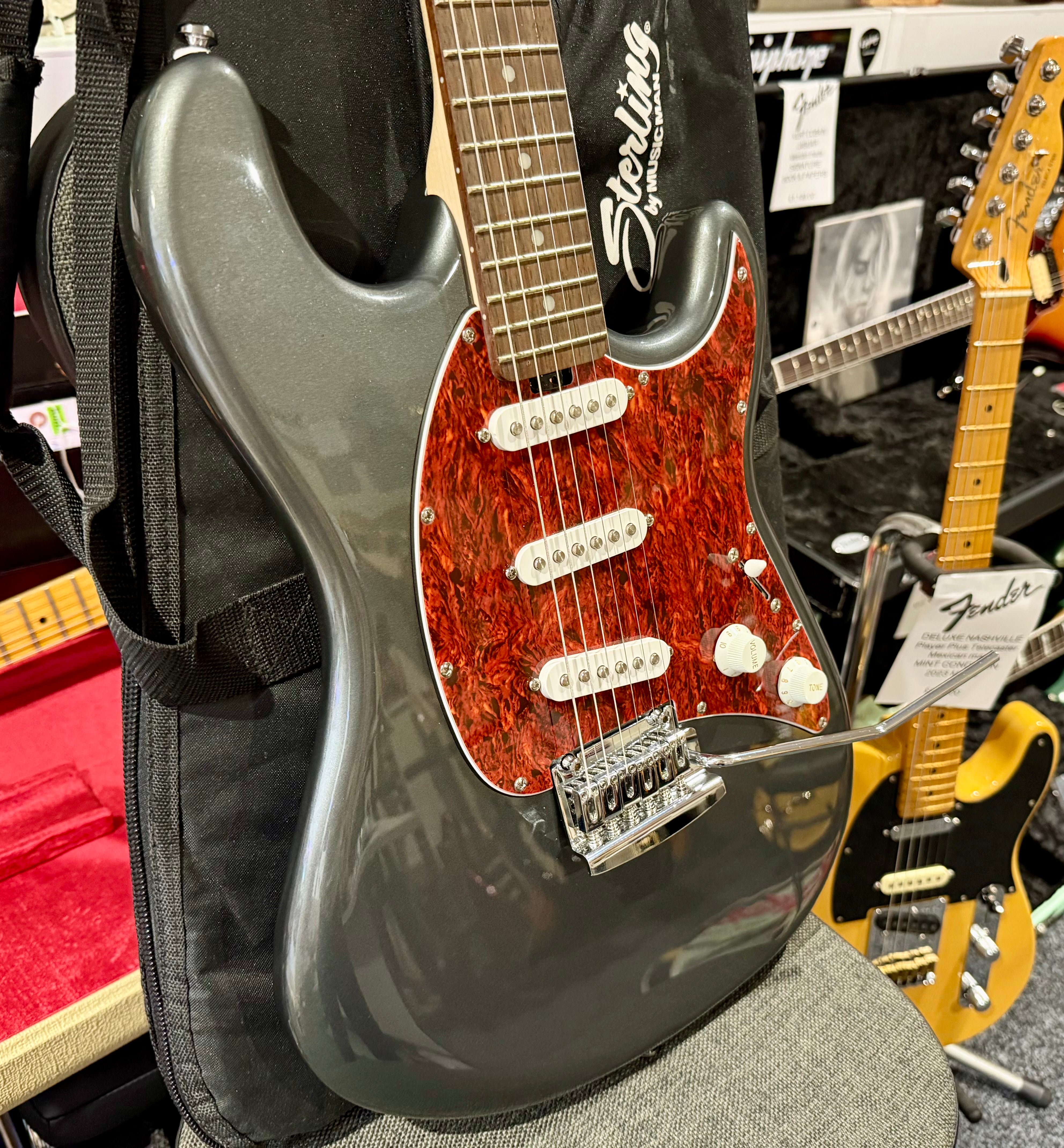 🌟MINT🌟 Sterling by Music Man SUB CT30 Cutlass SSS~ Charcoal Frost + Gig Bag!