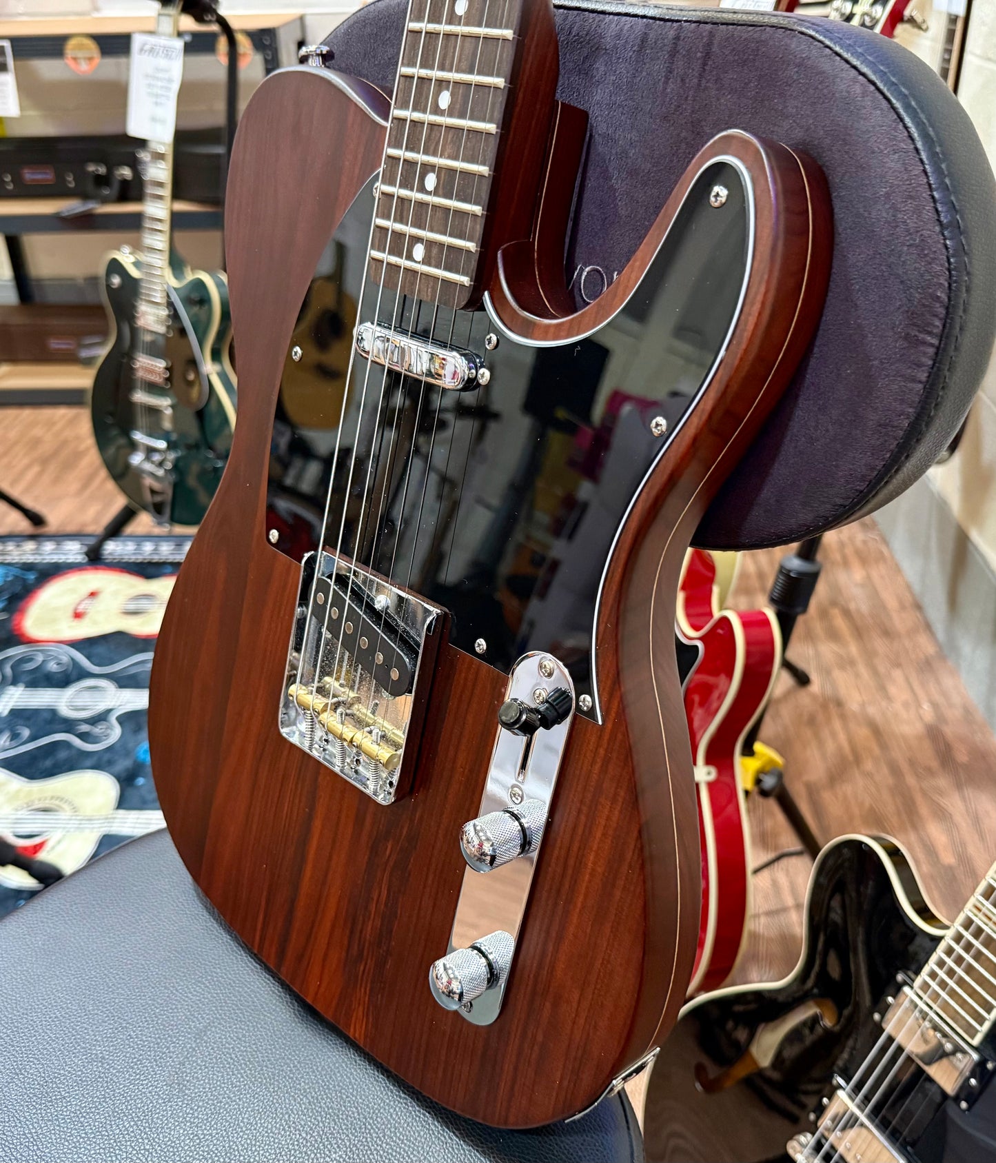 🪵 Custom Rosewood Telecaster~ George Harrison style~ REAL Rosewood~ 10lb:5 🪵