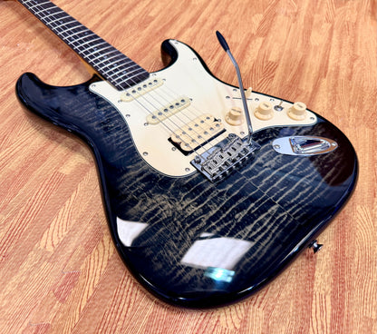 🔥NEW🔥 Prodipe ST93 Trans Black HSS Electric Guitar~ Flamed Maple~ Alder Body!