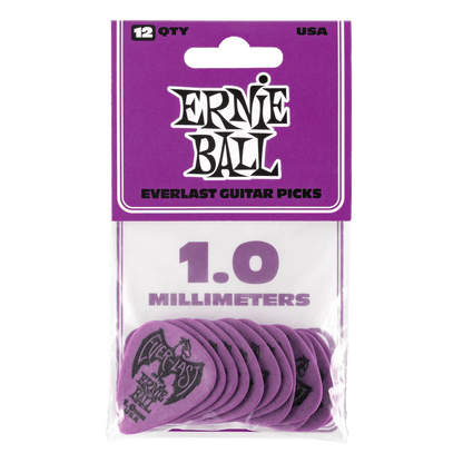 Ernie Ball Everlast Picks- 1.00mm Purple 12 Pack