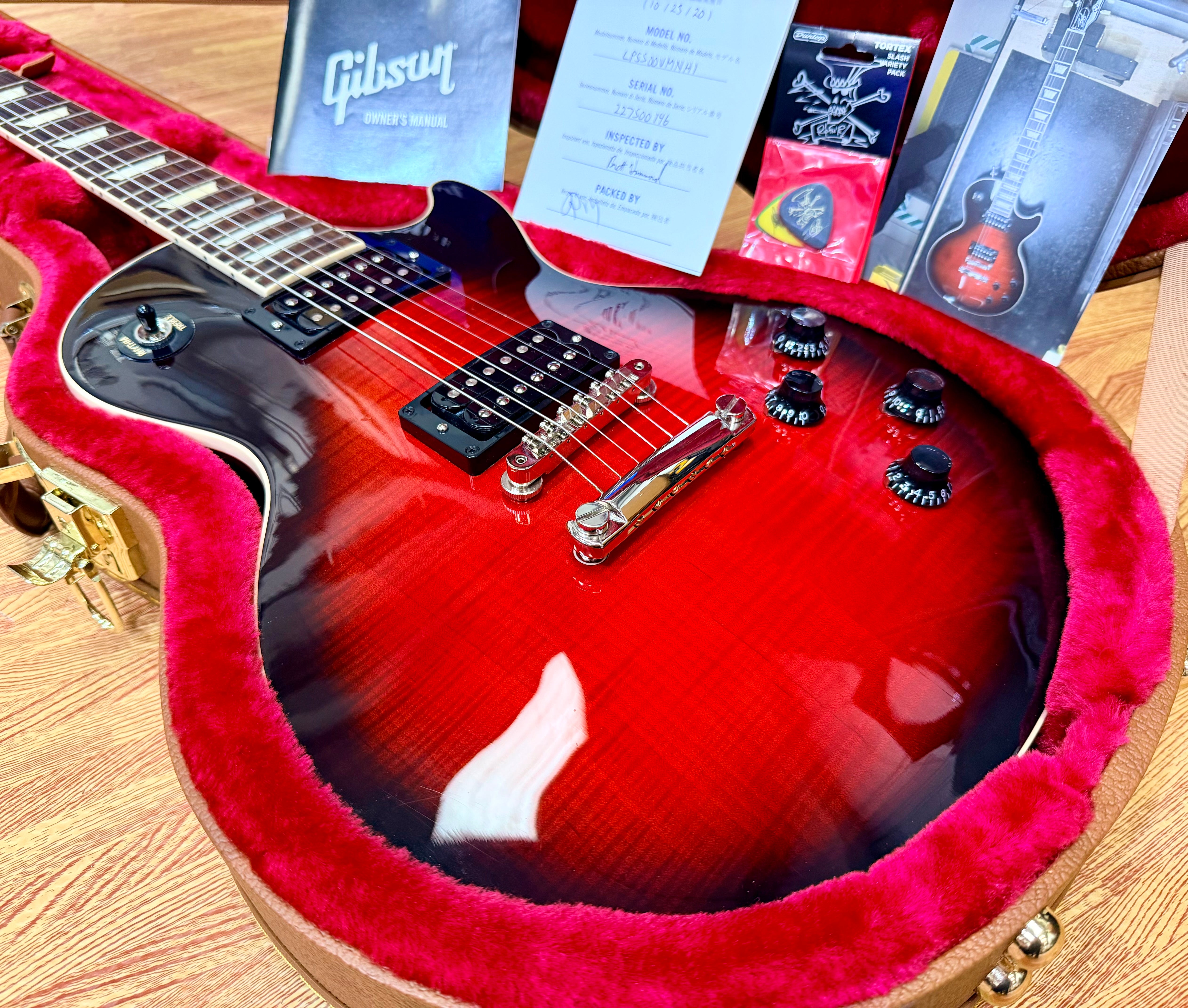 🔥2022🔥 Gibson Les Paul Standard Slash~ Vermillion Burst Limited Edition + Case